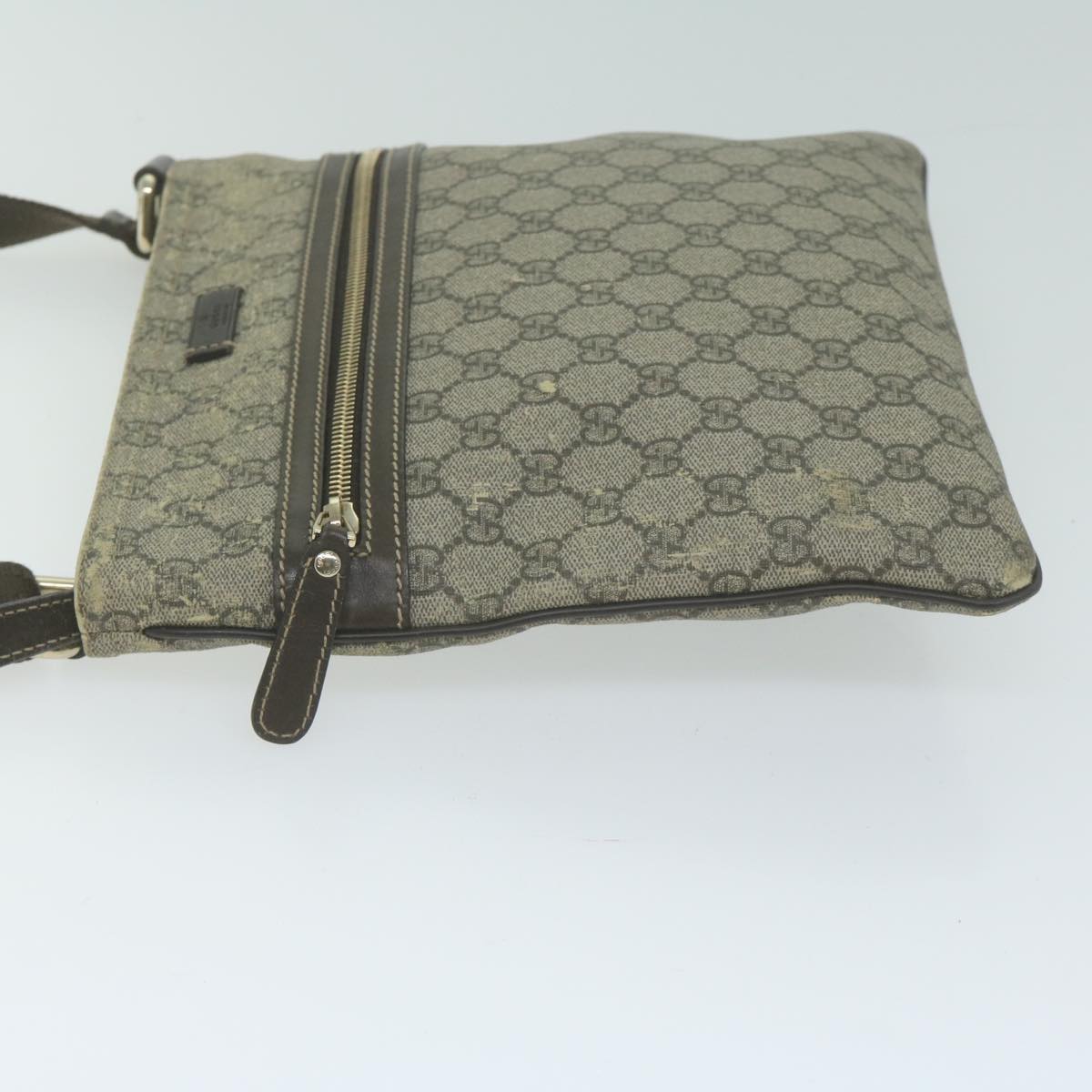 GUCCI GG Supreme Shoulder Bag PVC Beige 295257 66024