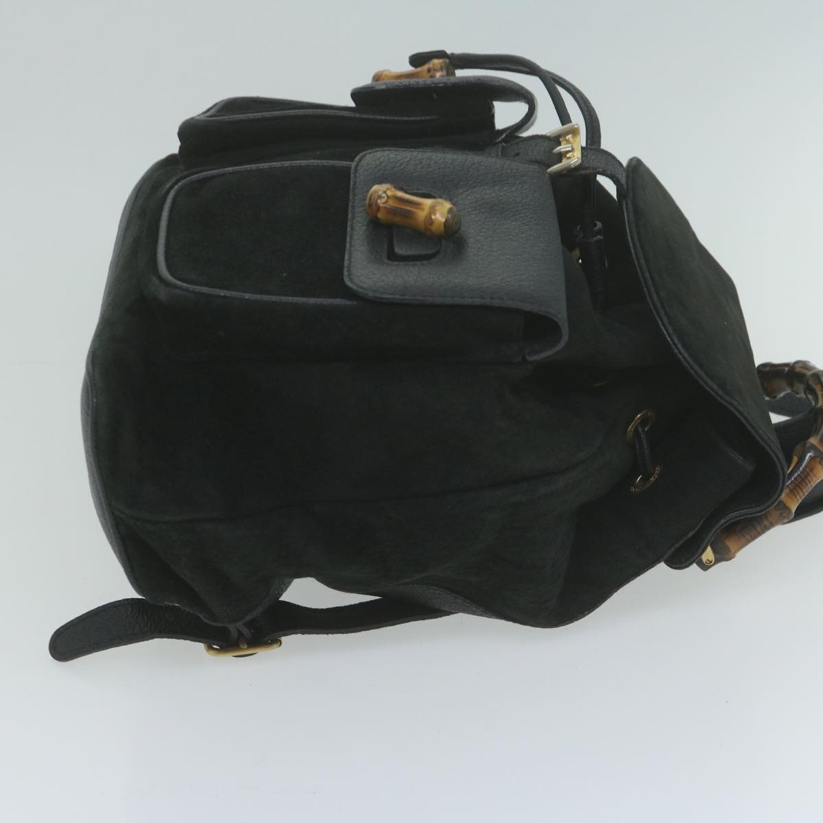 GUCCI Bamboo Backpack Suede Black 003 0016 0 66025