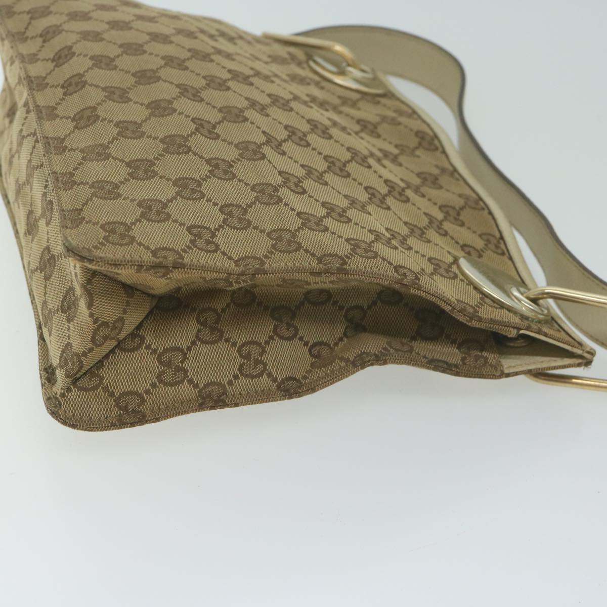 GUCCI GG Canvas Shoulder Bag Beige 120841 66059