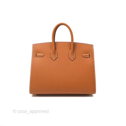 Hermes Birkin 25 Sellier Gold Epsom Gold Hardware