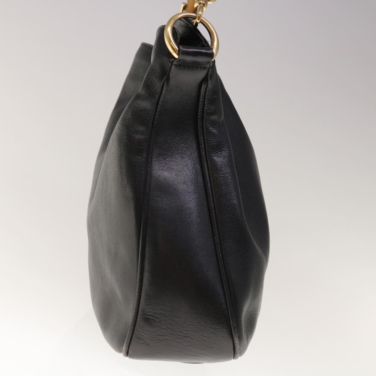 GUCCI Bamboo Shoulder Bag Nylon 2way Black 66146