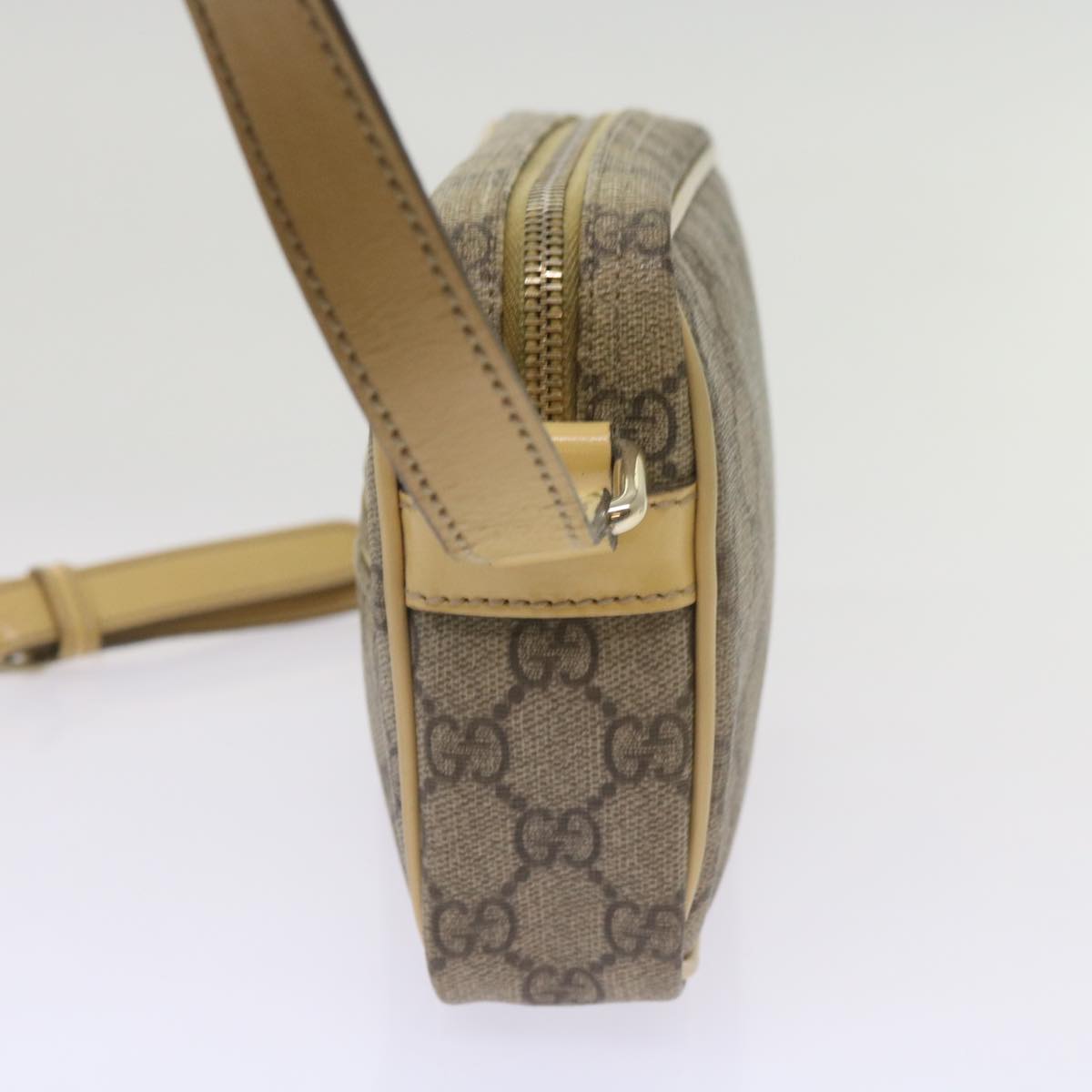 GUCCI GG Canvas Shoulder Bag PVC Beige 66166