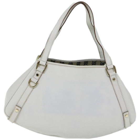 GUCCI Tote Bag Leather White 130736 66218