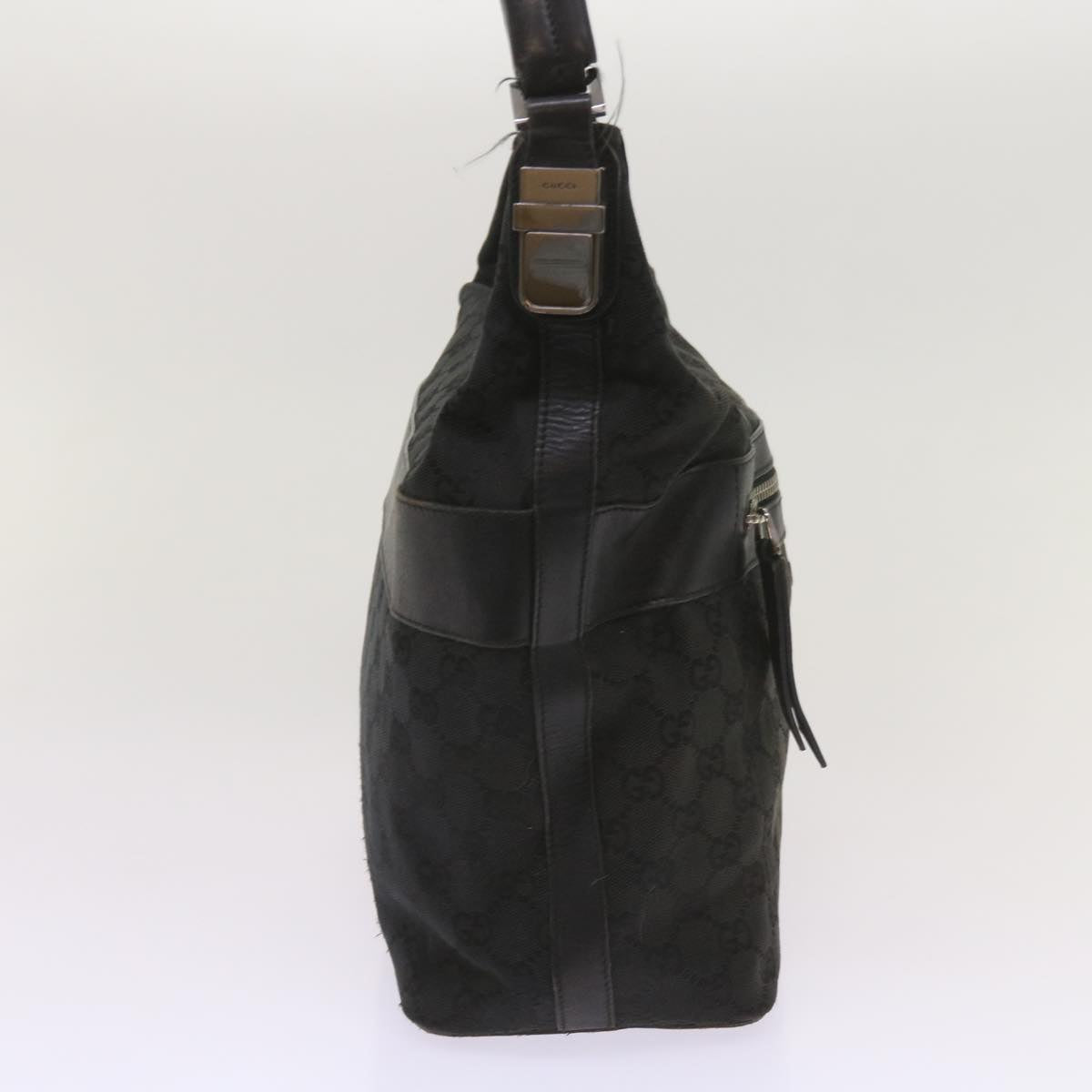 GUCCI GG Canvas Shoulder Bag Black 001 4298 66388