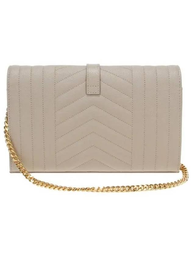 Luxury Saint Laurent Cassandre Monogram Chain Cross Bag Dark Beige