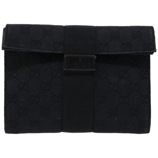 GUCCI GG Canvas Clutch Bag Black 0390992 66614