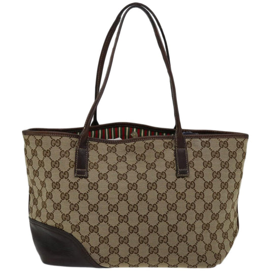GUCCI GG Canvas Tote Bag Beige Brown 169946 66729