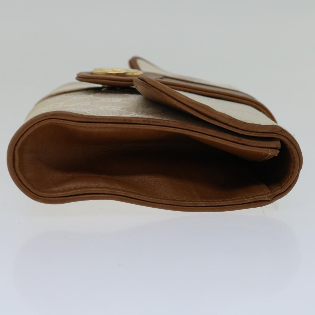 GUCCI GG Canvas Clutch Bag White 66853