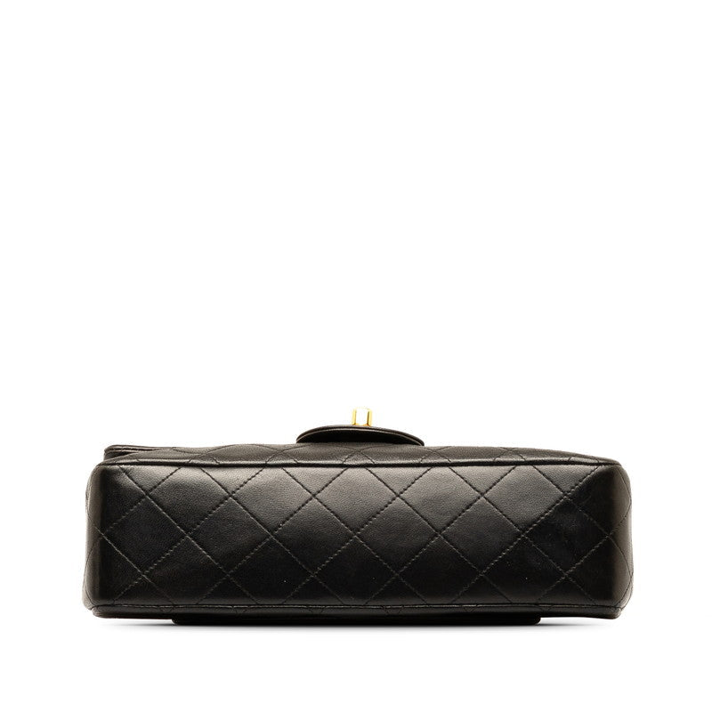 Chanel Mattrase 23 Coco W Flap Chain Shoulder Bag Black Lambskin Chanel
