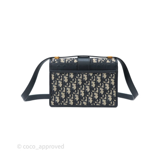 Christian Dior 30 Montaigne Bag Blue Dior Oblique Jacquard