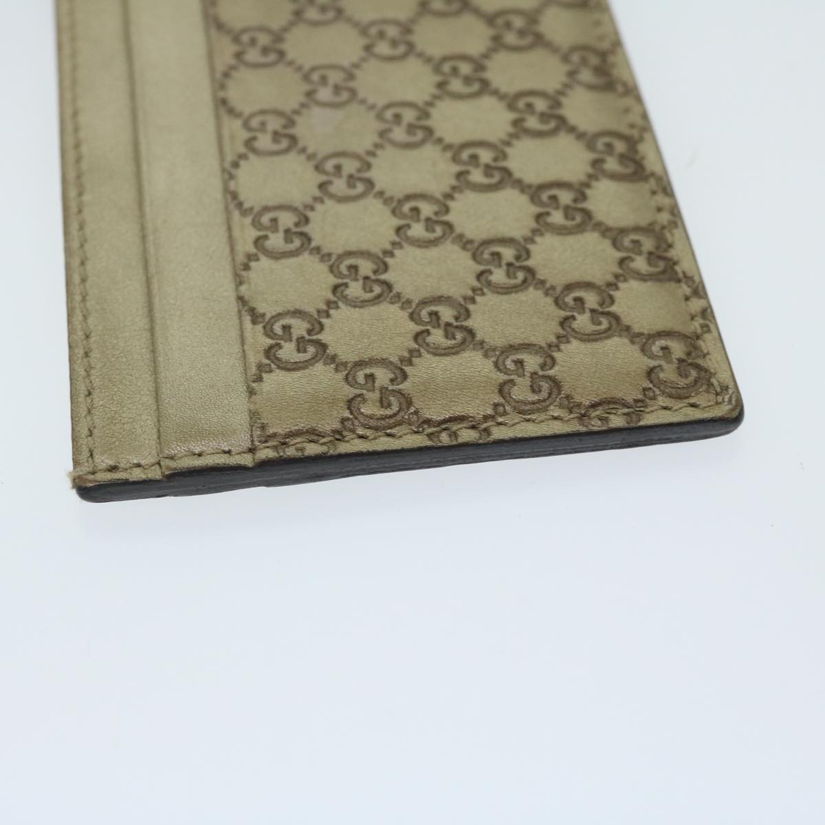 GUCCI GG Canvas Guccissima Card Case Beige 233166 67540