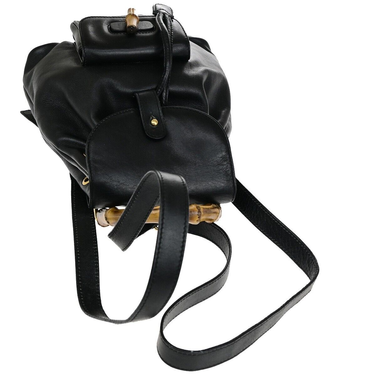 Luxury Gucci Trending 2025 Bamboo Leather Backpack Bag ()