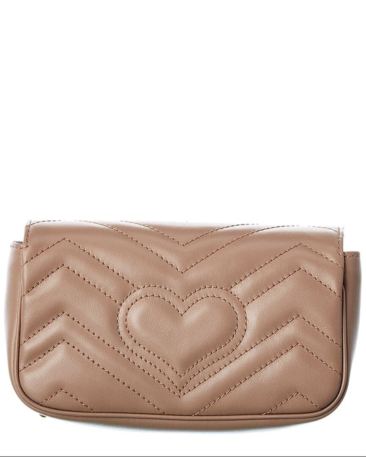 Luxury Gucci Trending 2025 GG Marmont Super Mini Matelasse Leather Shoulder Bag