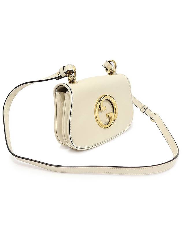 Luxury Gucci Trending 2025 698643 White Leather Round Interlocking G Blondie Mini Shoulder Bag 2WAY