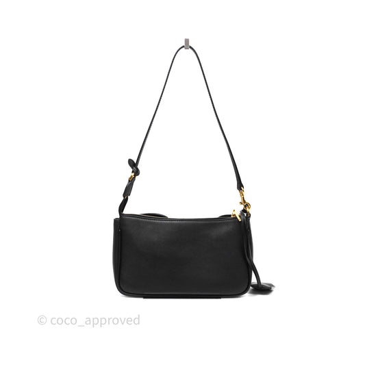 Balenciaga Rodeo Sling Pochette Leather Shoulder Bag Black Calfskin