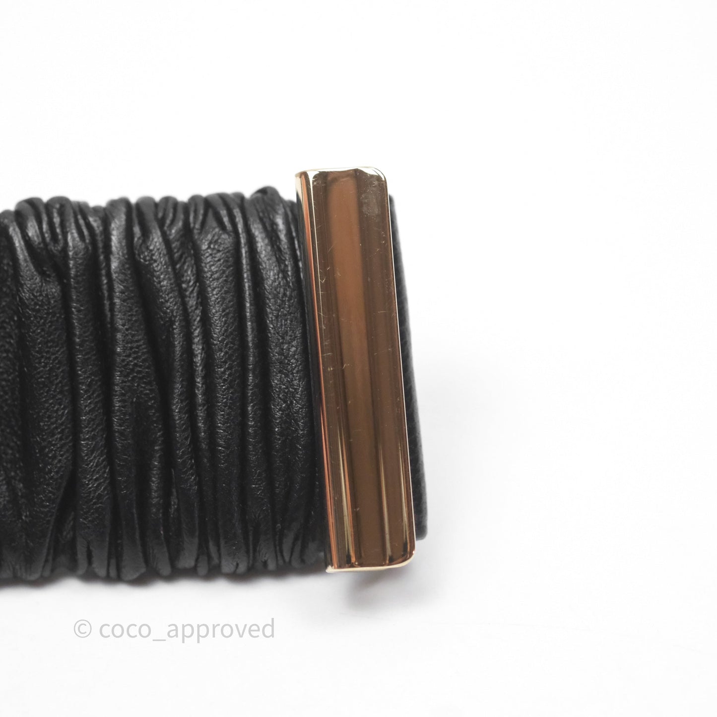 Chanel Square CC Belt Black Gold Hardware Size 75 23C