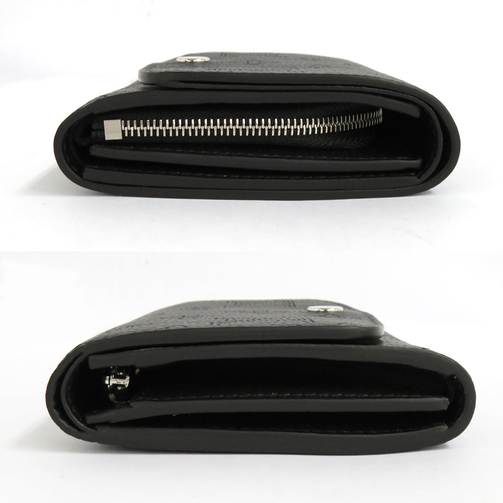 Louis Vuitton Portefolio Illis Compact M62540 Machina Monogram Noir Black Silver Two Fold Wallet Leather