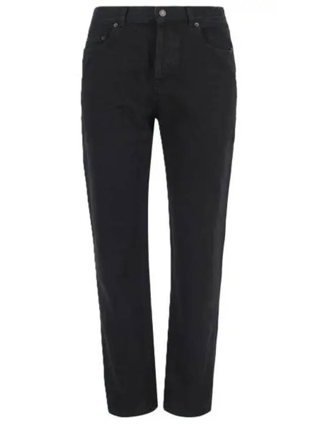 Luxury Saint Laurent Vanessa Denim Straight Jeans Black