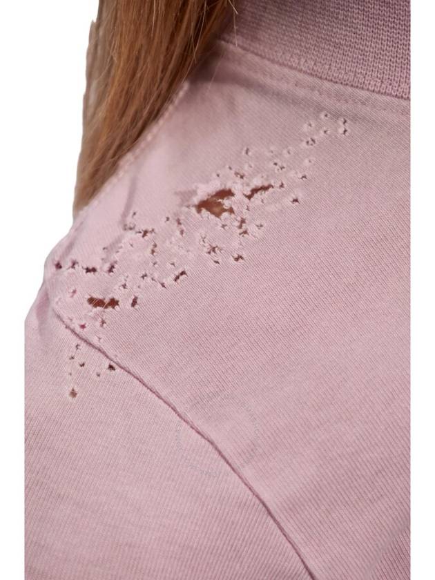 Luxury Balenciaga logo print distressed t-shirt 788246TQVJ5