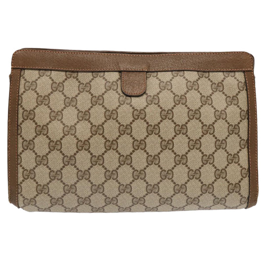 Luxury Gucci Trending 2025 GG Supreme Web Sherry Line Clutch Bag PVC Beige Red 89 01 033 70726