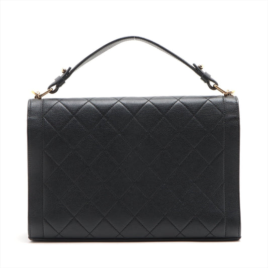 Chanel Matrasse 2WAY Handbag Chain Shoulder Black G 23rd