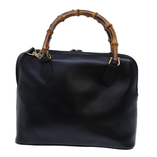 Luxury Gucci Trending 2025 Bamboo Hand Bag Leather 2way Black 71189