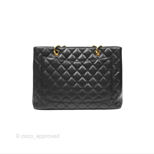 Chanel GST Black Caviar Gold Hardware