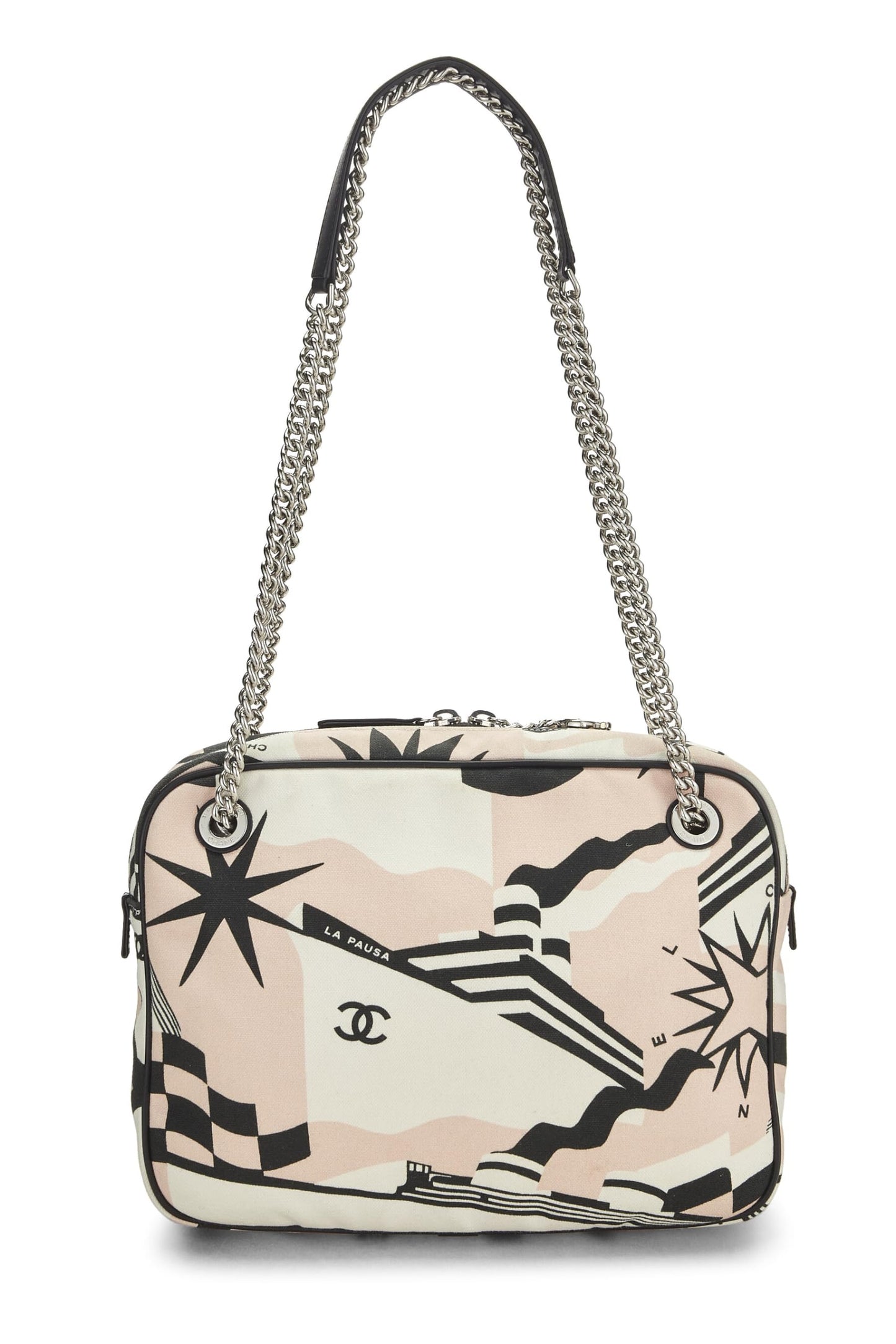 Chanel, Pink Canvas La Pausa Camera Case Small, Pink