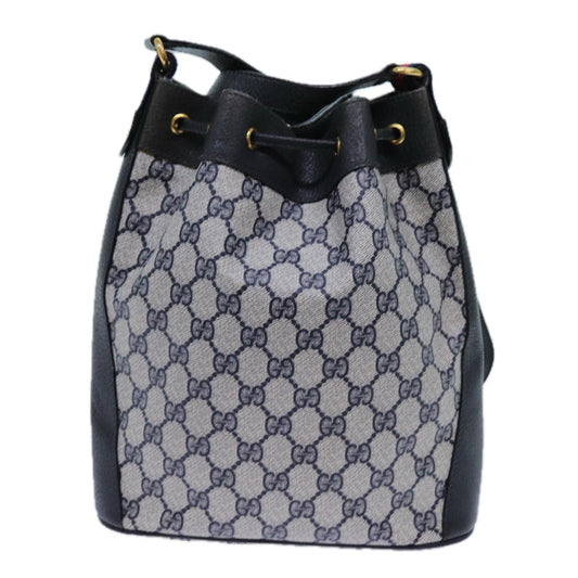 Luxury Gucci Trending 2025 GG Supreme Sherry Line Shoulder Bag PVC Navy Red 41 02 034 71786