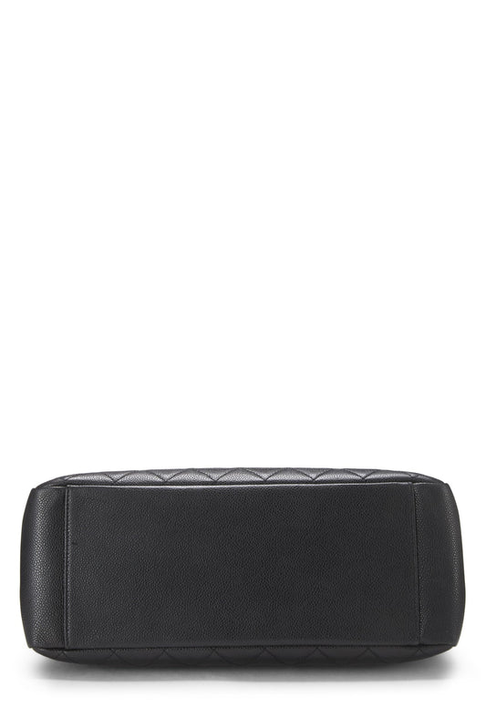 Chanel, Black Quilted Caviar Grand Shopping Tote (GST), Black