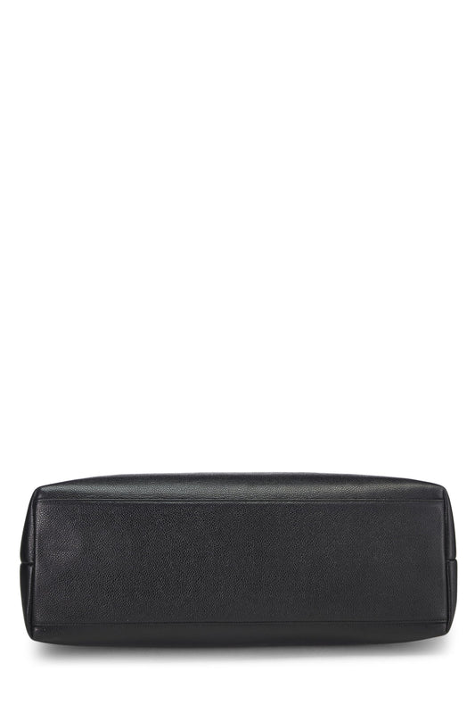 Chanel, Black Caviar Zip Tote Large, Black