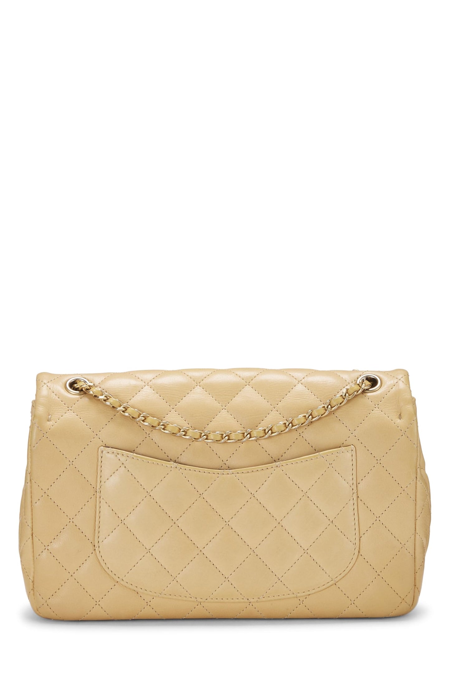 Chanel, Paris-Cosmopolite Beige Chevron Lambskin Rock the Corner Flap Bag Medium, Beige