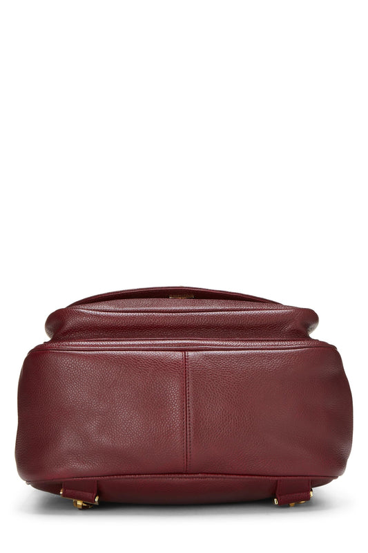 Chanel, Burgundy Caviar Backpack Medium, Burgundy