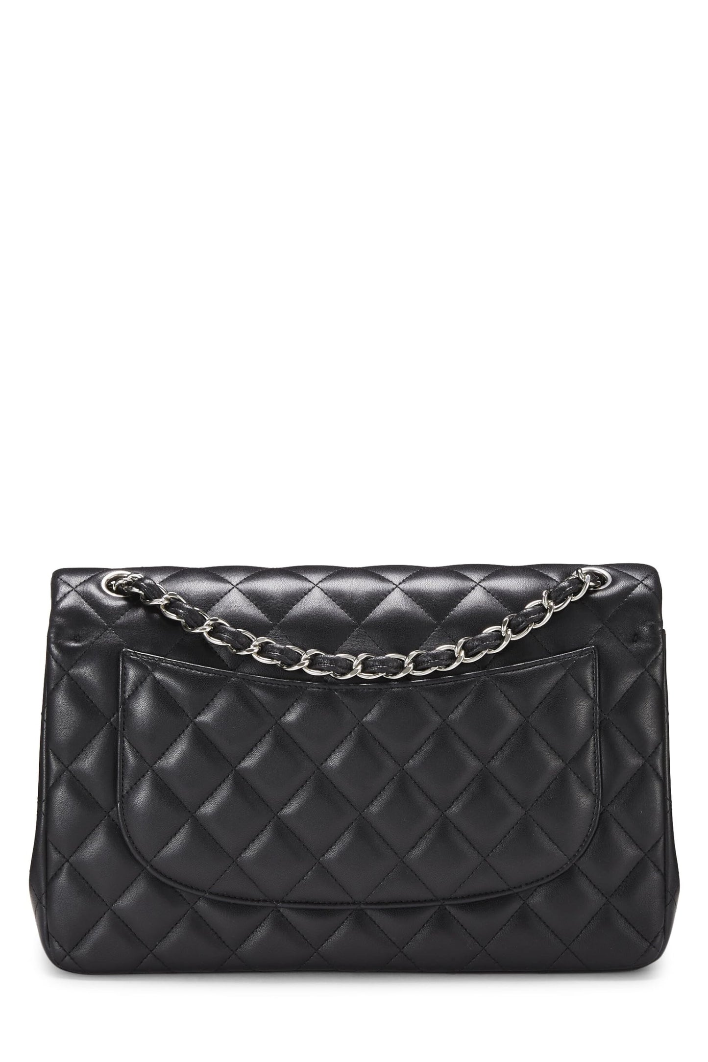 Chanel, Black Quilted Lambskin New Classic Double Flap Jumbo, Black