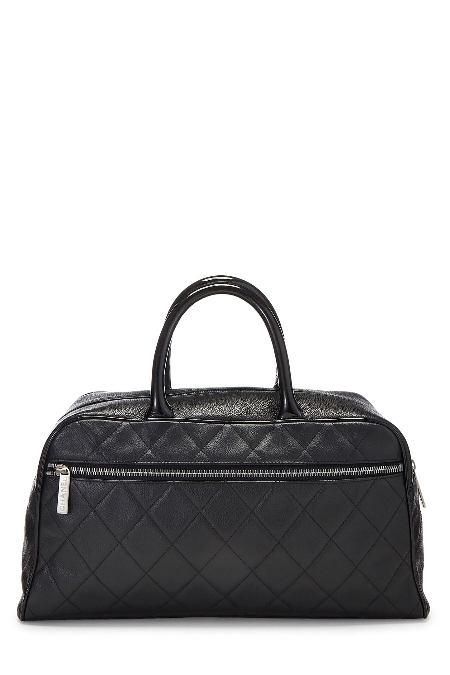 Chanel, Black Quilted Caviar Bowler Medium, Black