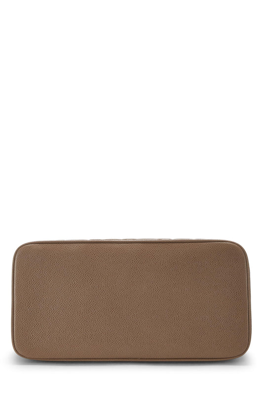 Chanel, Brown Quilted Caviar Medallion Tote, Brown