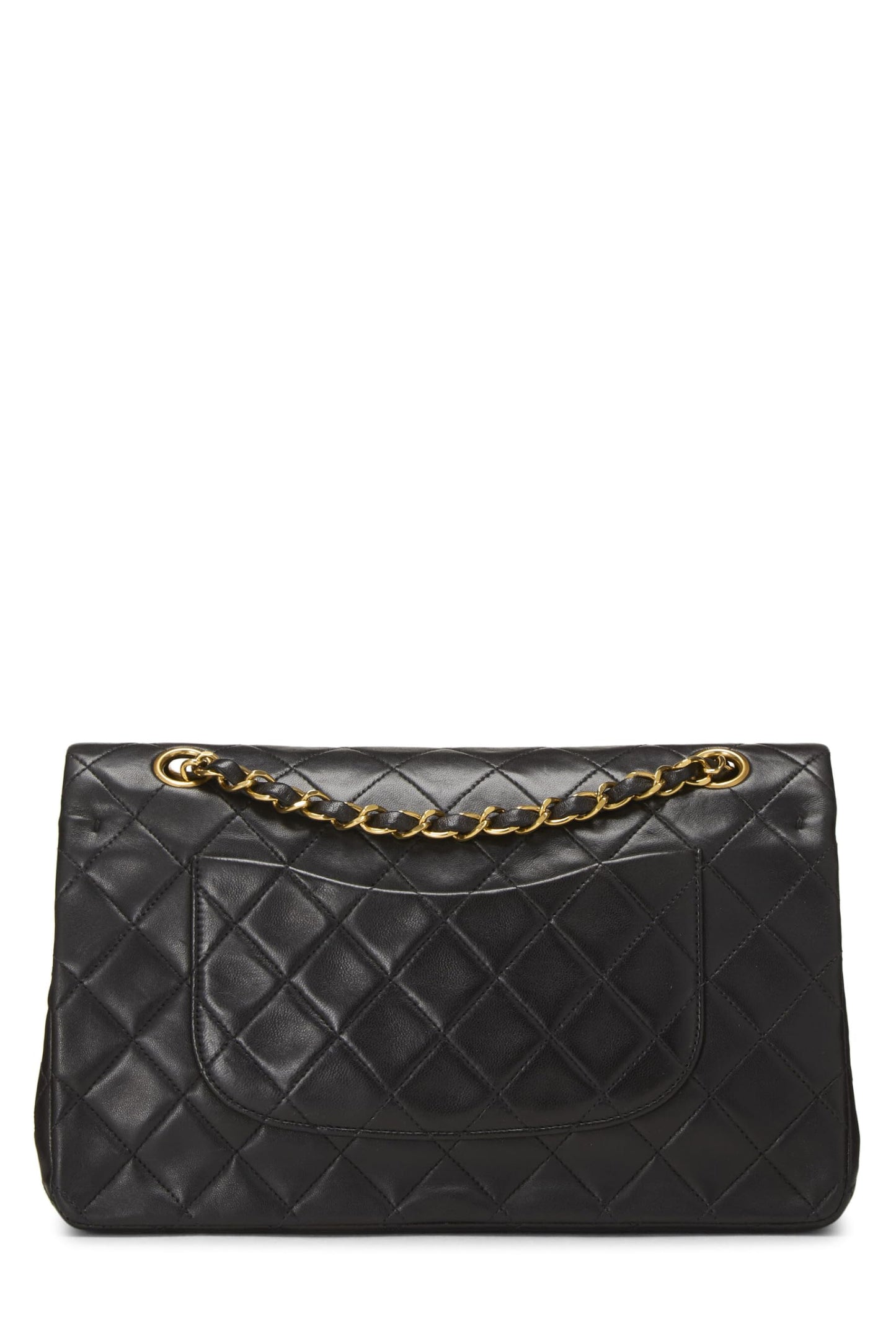 Chanel, Black Quilted Lambskin Classic Double Flap Medium, Black