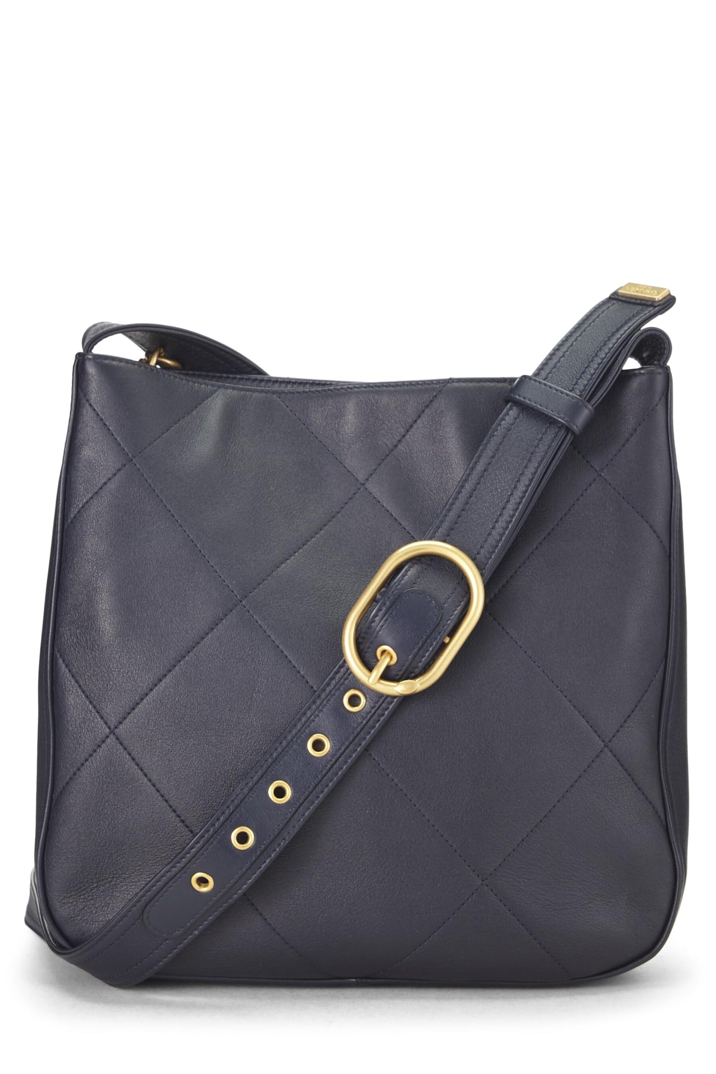 Chanel, Navy Calfskin Stitched Easy Mood Hobo, Navy