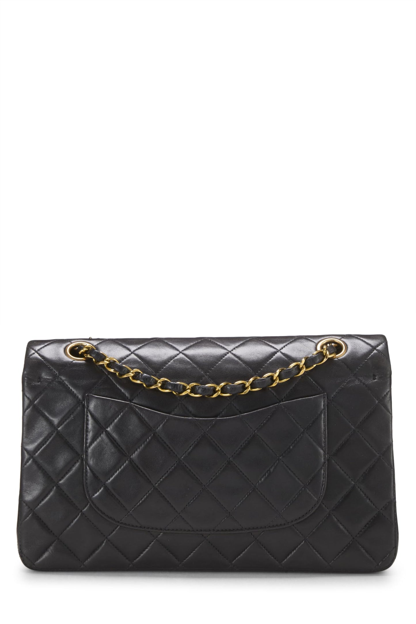 Chanel, Black Quilted Lambskin Classic Double Flap Medium, Black