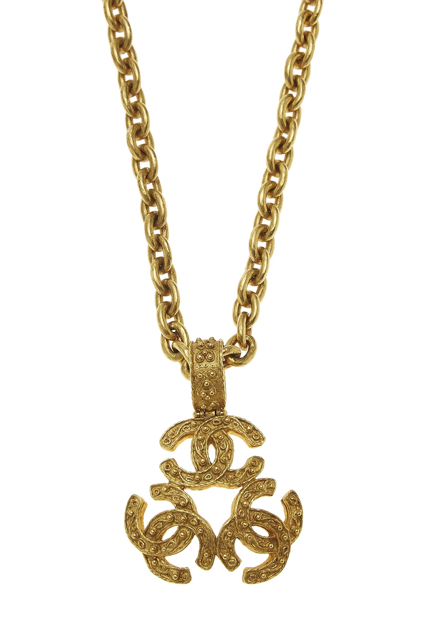 Chanel, Gold Filigree 'CC' Necklace, Gold