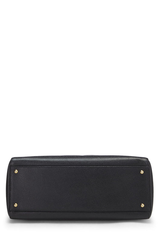 Chanel, Black Caviar Zip Tote Small, Black