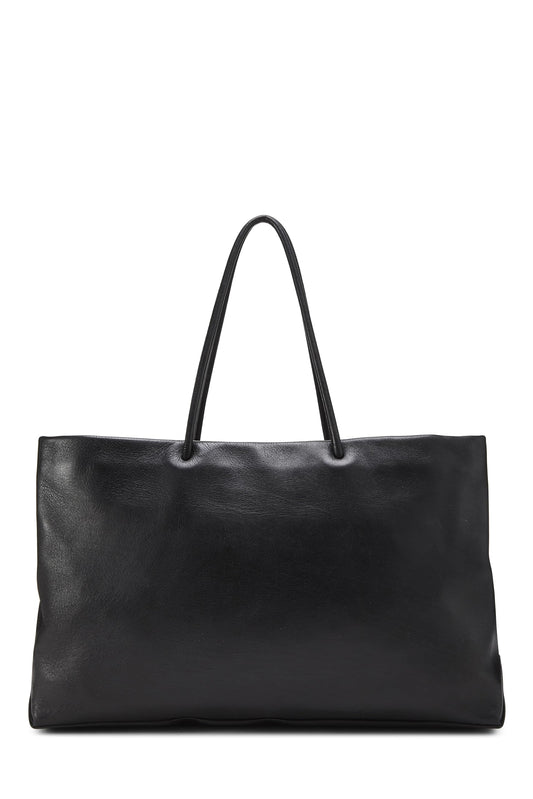 Chanel, Black Leather Essential Rue Cambon Shopping Tote Medium, Black