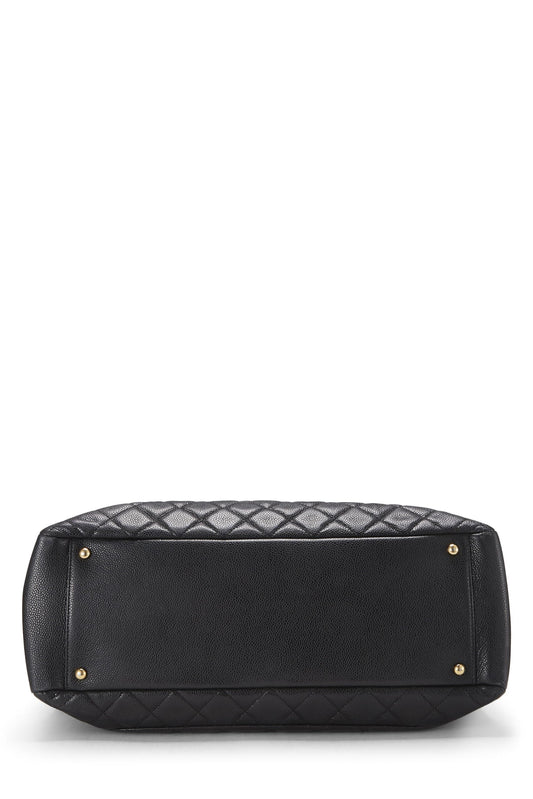 Chanel, Black Quilted Caviar Grand Shopping Tote (GST), Black