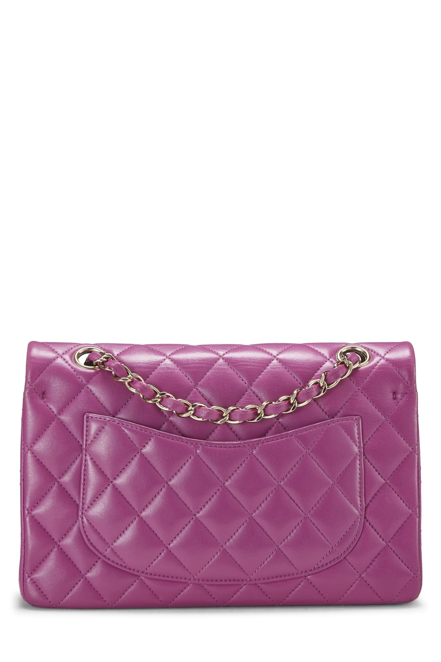 Chanel, Purple Quilted Lambskin Classic Double Flap Small, Purple