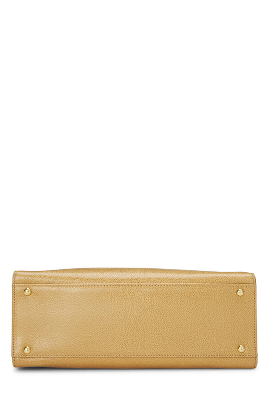 Chanel, Beige Caviar Pocket Tote Medium, Beige