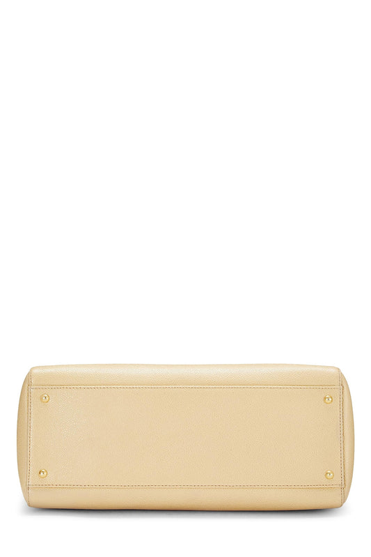 Chanel, Beige Caviar Zip Tote Small, Beige