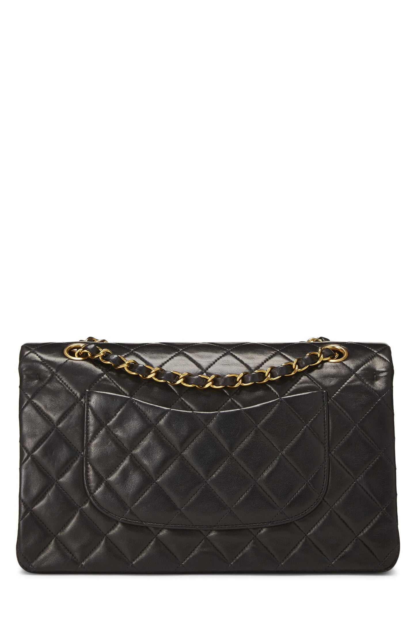 Chanel, Black Quilted Lambskin Classic Double Flap Medium, Black