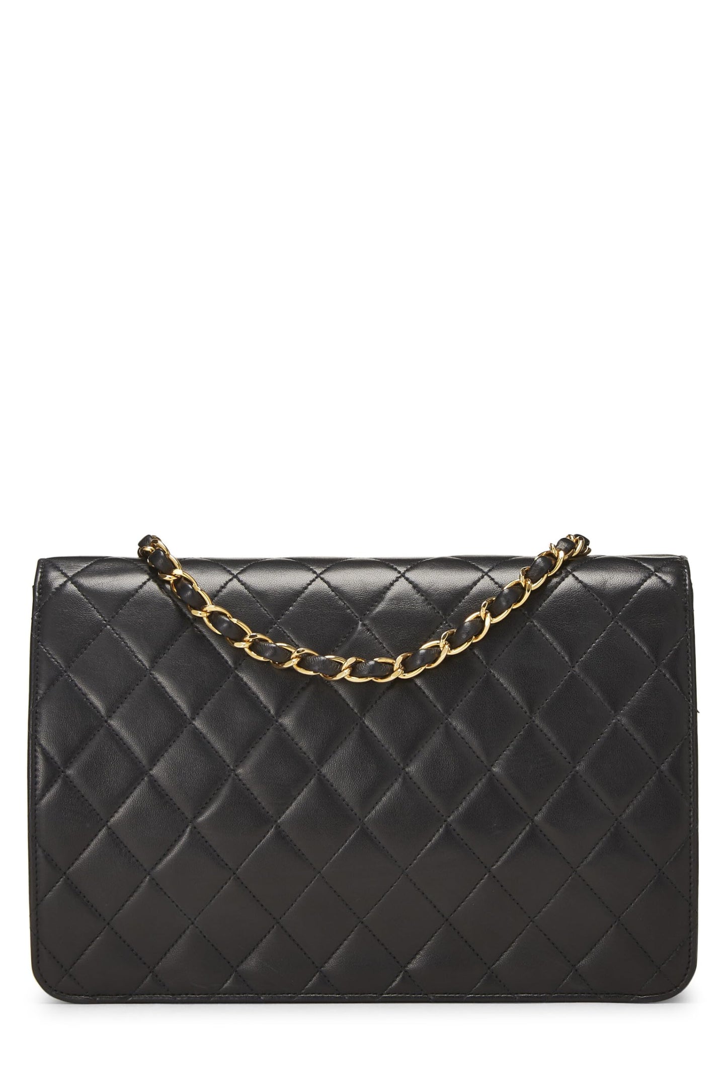 Chanel, Black Quilted Lambskin Ex Flap Medium, Black