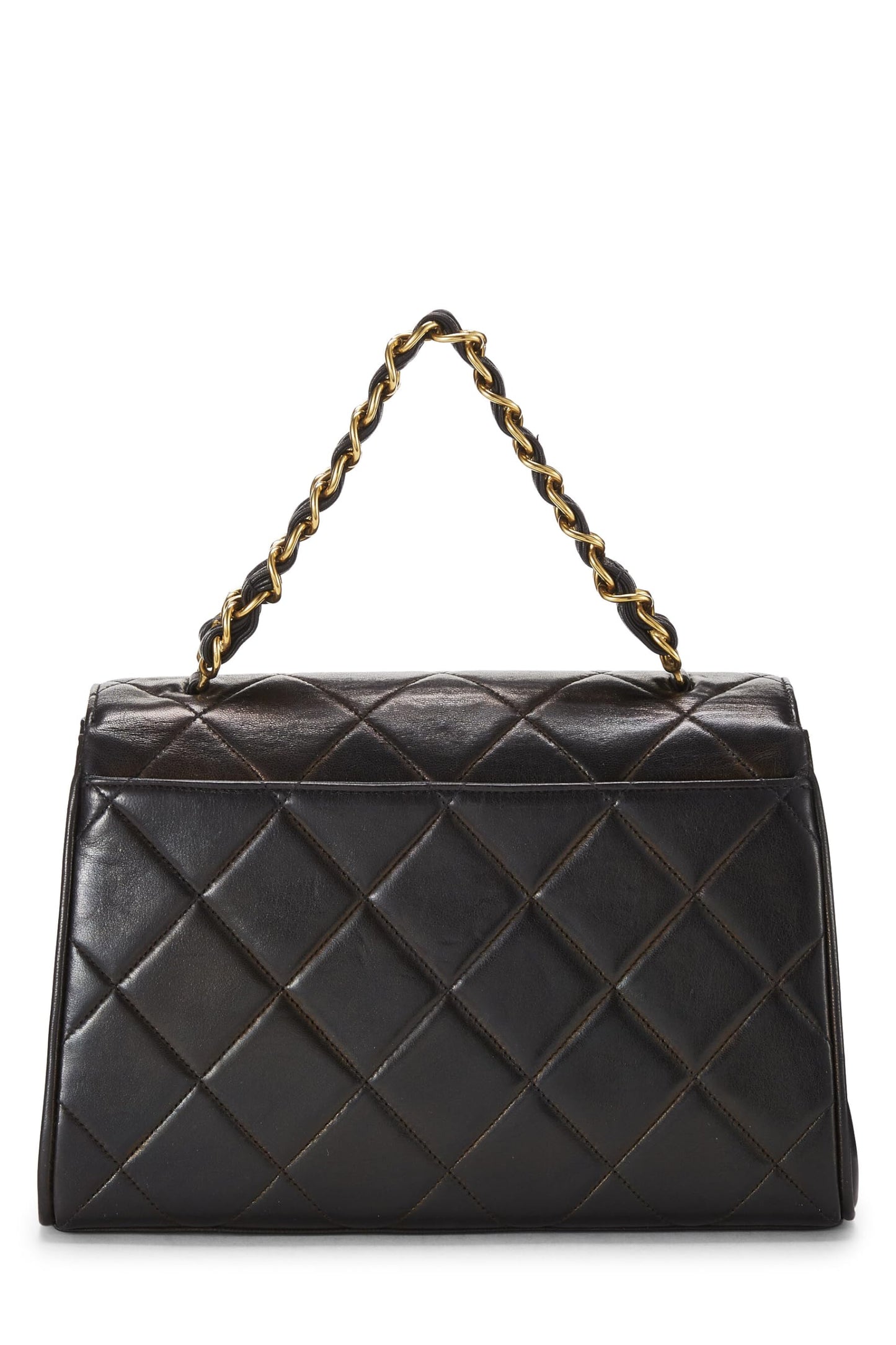 Chanel, Black Quilted Lambskin Handbag Medium, Black