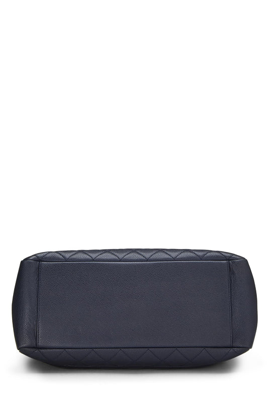 Chanel, Blue Quilted Caviar Grand Shopping Tote (GST), Blue